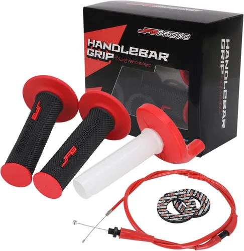 Miniatura 8 de JFG RACING Acelerador giratorio de motocicleta de 7/8" 22mm con empuñaduras y interruptor de parada universal para CRF50 KLX SSR TTR 110 125 150 200