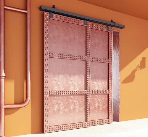 Miniatura 2 de DIYHD Herrajes para Puerta de Granero Bypass de Servicio Pesado de 6 Pies, Kit de Puerta Exterior Deslizante con Riel Tipo Caja Negro, Carga Máxima