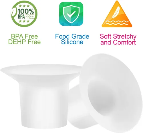 Miniatura 5 de Inserto de brida de silicona de 0.669 in, reduce el túnel de brida de 0.945 in hasta 0.669 in, Medela, para Spectra, Momcozy S9 S10 S12 Pro, Paruu