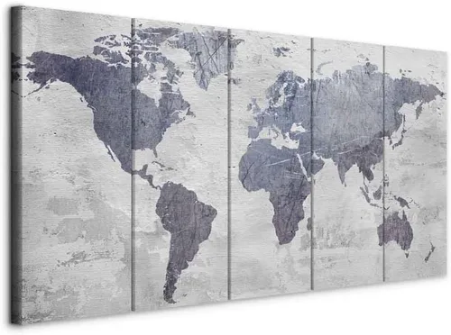 Miniatura 10 de artgeist Lienzo decorativo para pared, mapa del mundo, 40 x 16 pulgadas, 5 unidades, decoración del hogar, enmarcado, estirado, foto, pintura