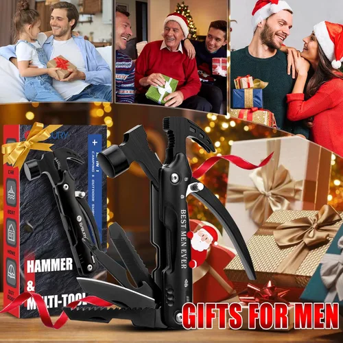 Miniatura 2 de BIBURY Rellenos de calcetines para hombres, martillo multiherramienta 12 en 1, regalos de elefante blanco para adultos, regalo para papá que lo