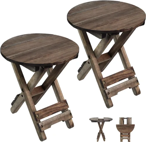 Miniatura 10 de Mesa de patio pequeña, mesa auxiliar plegable al aire libre, mesa auxiliar portátil, mesa auxiliar pequeña, mesa auxiliar, mesa auxiliar pequeña