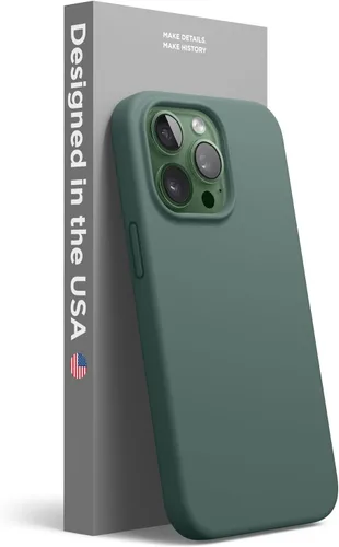 Miniatura 16 de elago Compatible con funda para iPhone 13 Pro, funda de silicona líquida, cubierta protectora de cuerpo completo, delgada, forro de microfibra Negro