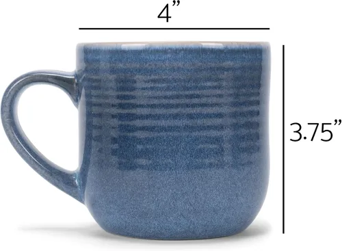 Miniatura 5 de Elanze Designs Glossy Reactive Glaze - Taza grande de 17 onzas líquidas para cocina, de grado alimenticio, cerámica de grado alimenticio, taza