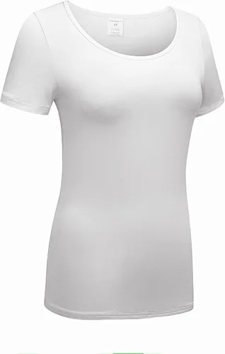 Miniatura 3 de Playera de manga corta, de OThread & Co., playera básica con cuello bote, para mujer