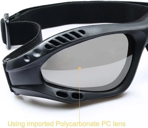 Miniatura 3 de Gafas de protección UV para exteriores, gafas de sol militares, gafas tácticas Negro