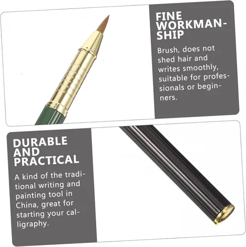 Miniatura 3 de STOBOK Juego de pinceles de caligrafía, bolígrafos de tinta portátiles para caligrafía china, acuarela, pintura, dibujo, escritura con 2 bolígrafos
