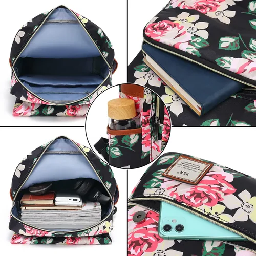 Miniatura 3 de YGR - Mochila con estampado floral para laptop para mujeres, hembras, escuela, viaje, negocios, deportes al aire libre, oficina, trabajo