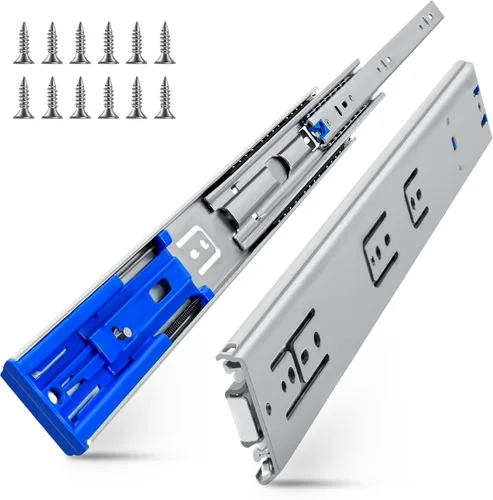 Miniatura 7 de SLIDEWAY - Deslizadores de cajón de alta resistencia de 200 libras 1 par 8 10 12 14 16 18 20 22 30 32 40 pulgadas de extensión completa con 2.008 in