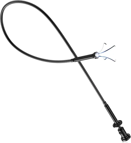 Miniatura 9 de Housolution Herramienta Agarradora Magnética de 28.34 pulgadas de Cuatro Garras, Recogedor Alcanzador de Manguera Doblable Barredora con Luz LED