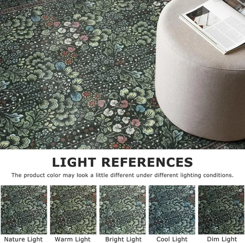 Miniatura 4 de SIILOOM Alfombra antideslizante de pasillo moderna de 2 x 5, súper suave, para pasillos, decoración para cocina, alfombras para pasillos sin 2-Verde