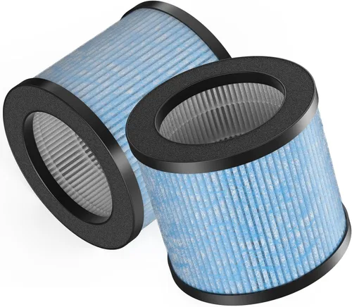 Paquete de 2 filtros de repuesto TPAP002 compatibles con purificador TOPPIN TPAP002 Comfy Air C1, parte # TPFF002, filtros 4 en 1