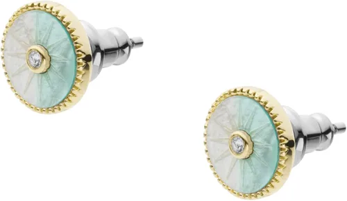 Miniatura 2 de Fossil - Aretes tipo dormilona de acero inoxidable para mujer de tono dorado
