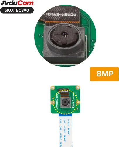 Miniatura 5 de Arducam Módulo de cámara Raspberry Pi de 8 megapíxeles, módulo de cámara 1080P IMX219 compatible con Raspberry Pi 5, 4 Modelo B, Pi 3/3B+ y Pi Zero
