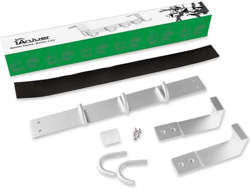 Miniatura 4 de Ganchos de puerta para colgar en la puerta, organizador de aluminio para toallas, soporte para baño Kithchen, 5 ganchos para colgar sobre la puerta