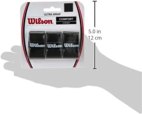 Miniatura 2 de WILSON Sporting Goods Ultra Wrap - Agarre para tenis (paquete de 3), color negro (WRZ403000)