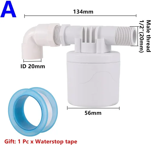 Miniatura 2 de Valve 1/2" Thread Automatic Water Level Control Tower Float Ball Installed Inside Upper Inlet Liquid 1Pc(Type A)
