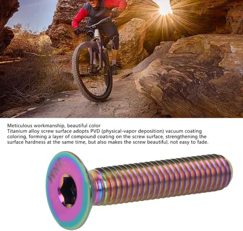 Miniatura 4 de plplaaoo Perno de vástago de bicicleta, rosca universal M6 para auriculares de bicicleta, pernos de aleación para bicicleta, tapa superior