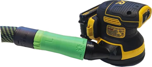 Miniatura 2 de Adaptador de vacío para lijadoras Dewalt a manguera Festool - Recolección de polvo superior - Galactic Gadgets (Festool 27mm - Verde neón)
