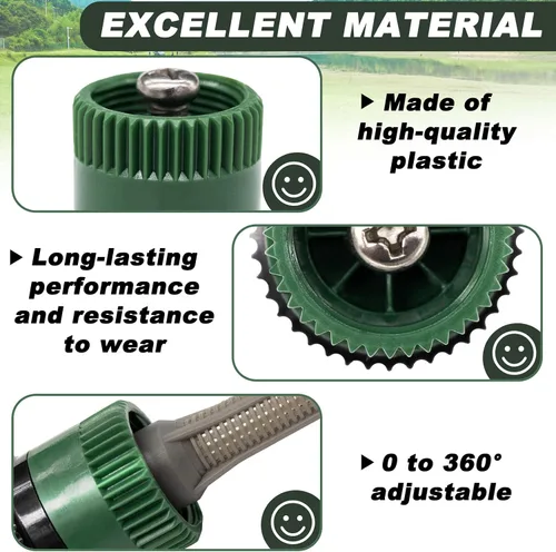 Miniatura 3 de 10 boquillas de arco variable 12AN, cabezales de aspersor emergentes de repuesto giratorios de 360 grados compatibles con Rainbird Hunter para riego