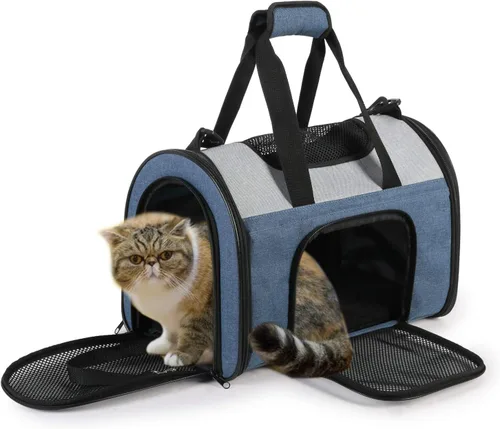 Miniatura 10 de JESPET Transportín de Lados Suaves para Mascotas para Perros Pequeños, Gatos, Cachorros, Transportadores de Gatos y Perros Aprobados por Aerolíneas