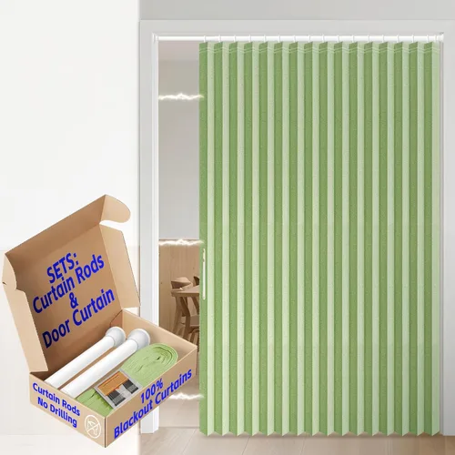 Miniatura 32 de AJAZZ Cortina de puerta magnética 100% opaca de acordeón para armario, cortina invisible para puerta interior de dormitorio, sala de estar, pasillo