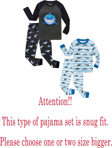 Miniatura 2 de Family Feeling - Conjunto de 2 piezas de pijama de Navidad a rayas para niños y niñas, 100 % algodón