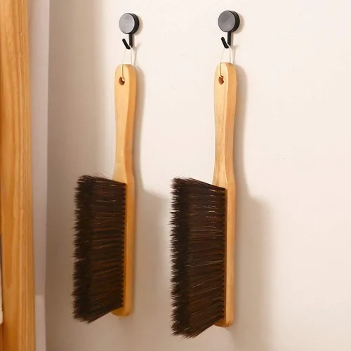 Miniatura 6 de Escoba de mano, cepillos de pelo de caballo, cepillo de tapicería de crin suave con mango, cepillo de tienda, escoba de cola de zorra, escoba