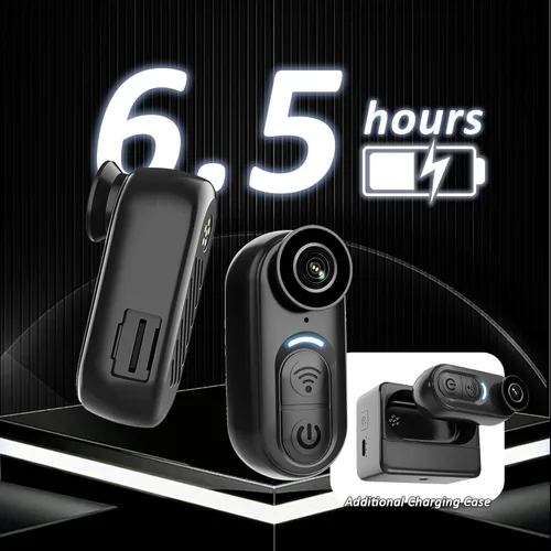 Miniatura 3 de Mini cámara corporal 4K – Cámara de acción deportiva para pulgar de 128 GB con audio, grabación de pecho manos libres, montaje en casco