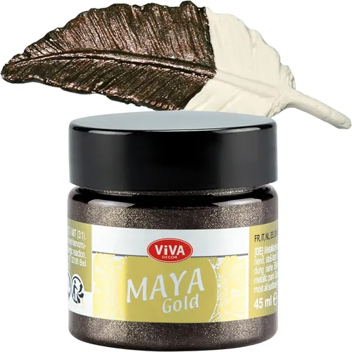 Miniatura 15 de Viva Decor Maya Gold (verde manzana) 1.52 onzas líquidas - Pintura acrílica metálica brillante para trabajos creativos en madera, vidrio