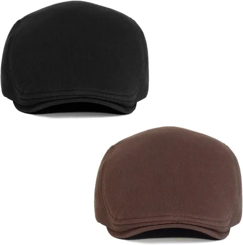 Miniatura 3 de 2 Piezas Gorra Plana de Newsboy para Hombre y Mujer, Boina, Gorra de Ivy, Irlandesa, Gatsby, para Conducir, de Taxista