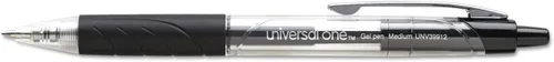 Miniatura 4 de UNV39912 - Bolígrafo de gel retráctil Universal Clear Barrel Ball (el agarre puede variar)