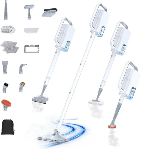 Miniatura 11 de ScrubWiz Mopa de Vapor con Limpiador de Vapor de Mano Desmontable, 10 en 1 con Accesorios Múltiples, Calentamiento Rápido de 10s, Vaporizador de 2