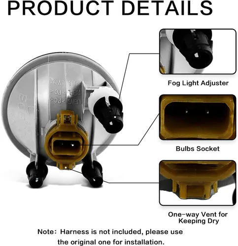 Miniatura 4 de WILD BEAR Luces antiniebla de repuesto para Chevy 07-14 Suburban/Tahoe/07-13 Avalanche/10-13 Camaro/15-16 Colorado/15 Silverado/GMC Lente