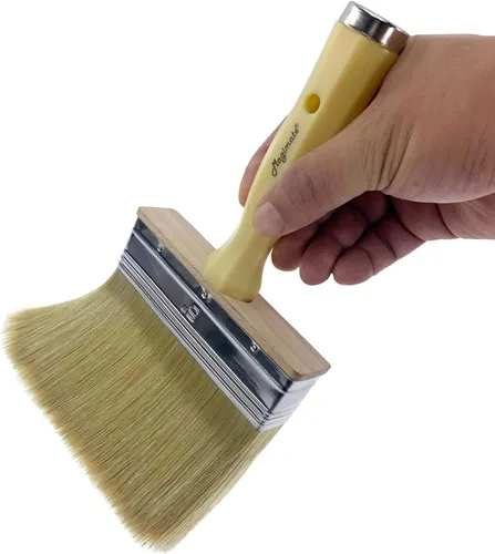 Miniatura 2 de Magimate Cepillo de cubierta para aplicar manchas, pincel de pintura de 5 pulgadas, tamaño mediano para cubiertas rápidas, vallas, paredes