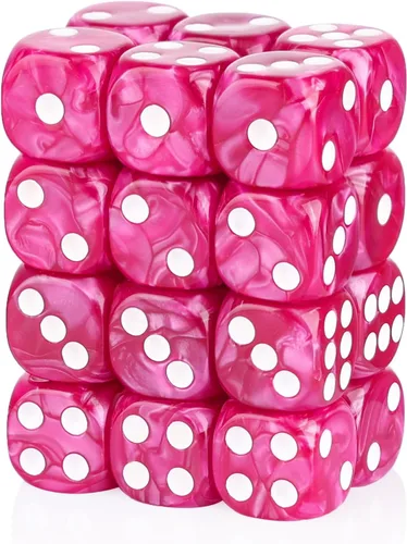 Miniatura 12 de 36 Piezas 12mm Juego de Dados Mini de 6 Caras, Juego de Dados D6 de Colores Translúcidos, Juego de Dados Estándar de 6 Caras para Juegos de Mesa