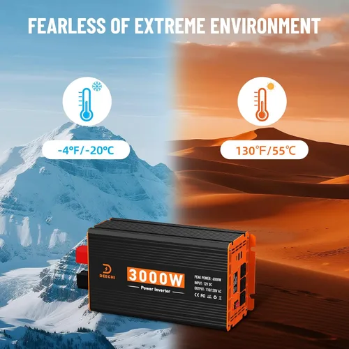 Miniatura 8 de Inversor de corriente de 3000 W de 12 V CC a 110 V/120 V CA convertidor para RV/camión/barco/campamento/inversor de energía solar fuera de la red