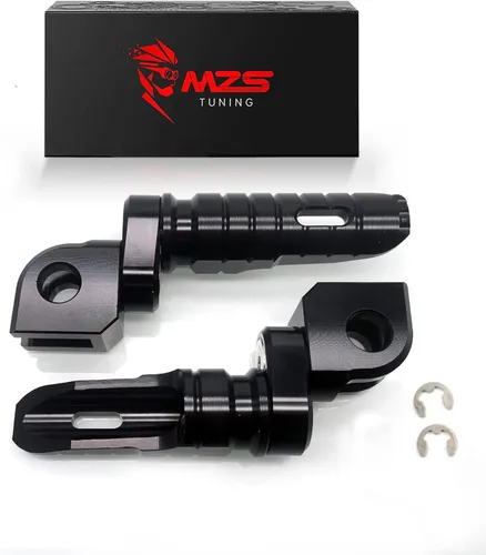 Miniatura 18 de MZS Estriberas de motocicleta compatibles con ZX4R ZX4RR ZX25R EX 400 Z400 2018-2025, estriberas delanteras ajustables para pedal, color negro CNC