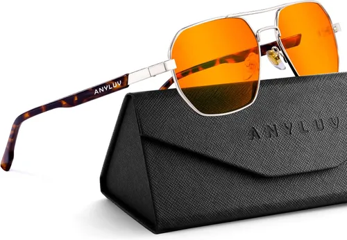 Miniatura 20 de ANYLUV Gafas de luz azul para mujer/hombre, gafas de bloqueo de luz azul para mujer, gafas de juegos para computadora para protección ocular