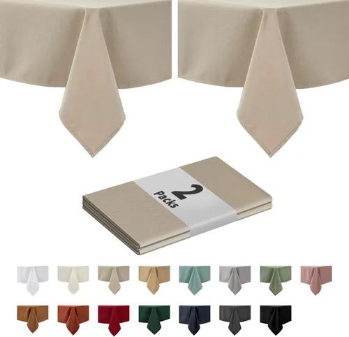 Miniatura 32 de maxmill - Mantel cuadrado de textura sluby, resistente a las manchas, impermeable, resistente a las arrugas, mantel de tela lavable suave, mantel