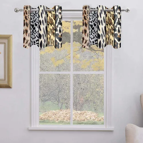 Miniatura 43 de Cortina opaca con estampado de animales salvajes, para oscurecer la habitación, con aislamiento térmico, con ojales para sala, comedor, dormitorio