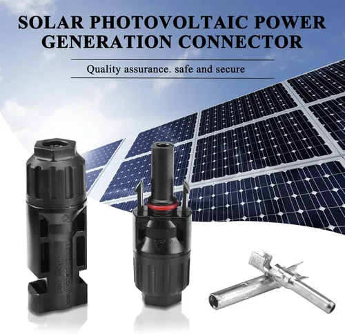 Miniatura 8 de MUYI Kit de conectores de panel solar de 22 piezas, 10 pares de conectores, 2 llaves para montaje e instalación de paneles solares (10AWG)