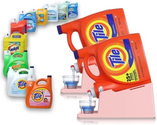 Miniatura 9 de TidyFriend - Paquete de 3 soportes para detergente líquido con bandeja de goteo y patas de agarre de goma, soporte para organización y Blanco