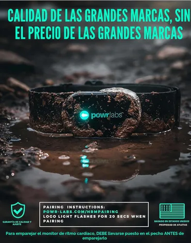 Miniatura 9 de Powr Labs Correa de pecho para monitor de frecuencia cardíaca Bluetooth y ANT+, comodidad durante todo el día, fácil conectividad, compatible