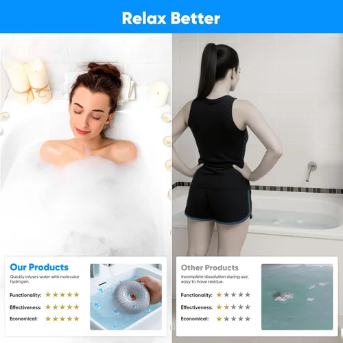 Miniatura 4 de Bombas de bola de baño de hidrógeno para aliviar los músculos y el estrés, bombas de hidrógeno molecular H2 para spa y remojo de agua rica
