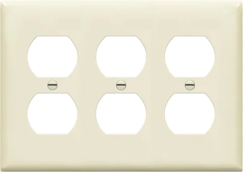 Miniatura 22 de ENERLITES - Placa decorativa de pared para toma de corriente dúplex, acabado brillante, tamaño intermedio, 3 bandas, 4.88 x 6.77 pulgadas, Blanco