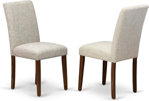Miniatura 12 de East West Furniture ABP4T55 Abbott Parson - Juego de 2 sillas de comedor acolchadas de piel sintética azul oasis, color roble