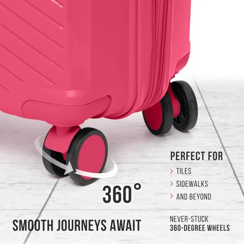 Miniatura 6 de Feelway Maleta de mano dura duradera, diseño expandible con ruedas giratorias dobles de 360, bloqueo TSA, asa telescópica, cremallera segura