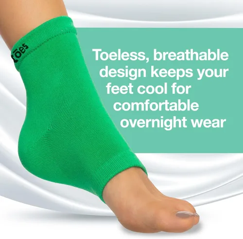 Miniatura 5 de ZenToes Calcetines hidratantes para el talón, 2 pares de calcetines de spa con forro de gel para curar y tratar talones secos y agrietados mientras
