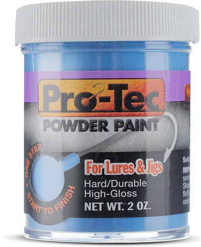 Miniatura 30 de Pro-Tec Pintura en Polvo para Jigs y Señuelos, Pintura para Señuelos de Pesca de Cabeza de Jig Resplandor verde brillante